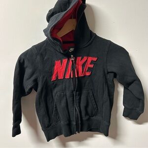 Nike Full Zipper Black/Red Hoodie Childs- Small